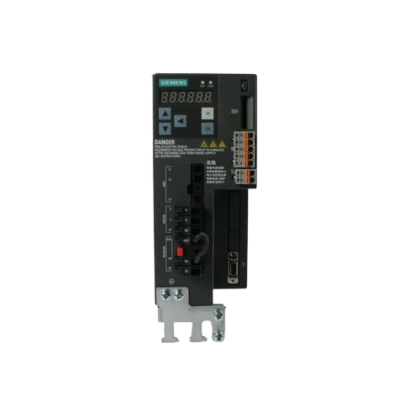 Módulo de potência Siemens 6SL3210-5DE21-8UA0, 400 V, 210 A, controle de motor industrial.