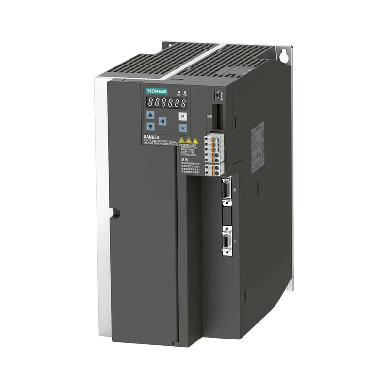 Módulo de potência Siemens 6SL3210-5FE15-0UF0, 400 V, 15 A, para controle de motores industriais.