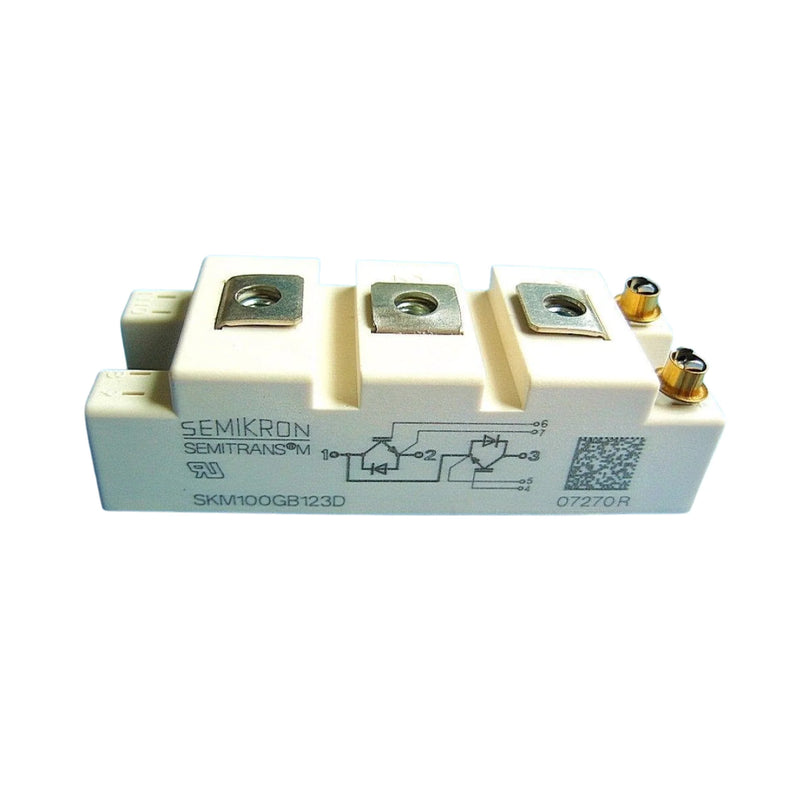Módulo IGBT Semikron SKM100GB123D 100A 1200V SEMITRANS 2 com diodo para inversores industriais