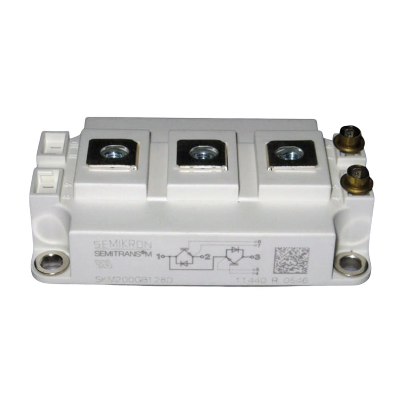 Módulo IGBT Semikron SKM200GB128D 200A 1200V SEMITRANS 2 para inversores e acionamentos industriais